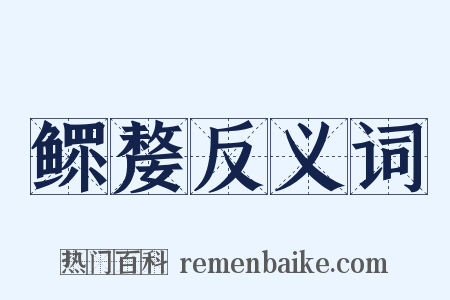 鳏嫠反义词是什么意思的图片